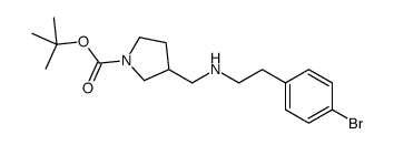 1-BOC-3-([2-(4-BROMO-PHENYL)-ETHYLAMINO]-METHYL)-PYRROLIDINE Structure