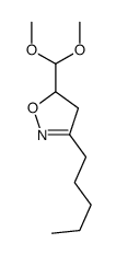 5-(dimethoxymethyl)-3-pentyl-4,5-dihydro-1,2-oxazole结构式