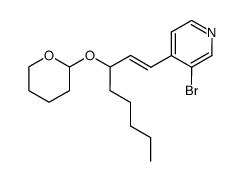 3-Bromo-4-[(E)-3-(tetrahydro-pyran-2-yloxy)-oct-1-enyl]-pyridine Structure