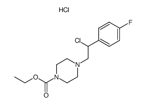 1-ethoxycarbonyl-4-[2-chloro-2-(4-fluorophenyl)ethyl]-piperazine hydrochloride Structure