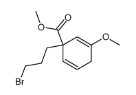 methyl 1-(3-bromopropyl)-3-methoxylcyclohexa-2,5-diene-1-carboxylate结构式