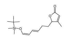 5-[(3E,5Z)-6-(tert-Butyl-dimethyl-silanyloxy)-hexa-3,5-dienyl]-4-methyl-5H-furan-2-one结构式