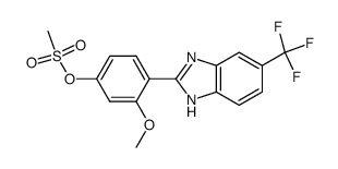 5-Trifluoromethyl-2-(2'-methoxy-4'-methanesulfonyloxy-phenyl)-benzimidazole Structure