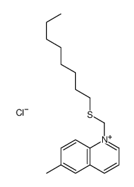 6-methyl-1-(octylsulfanylmethyl)quinolin-1-ium,chloride结构式