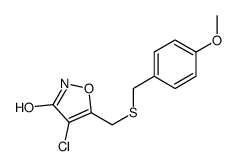 4-chloro-5-[(4-methoxyphenyl)methylsulfanylmethyl]-1,2-oxazol-3-one Structure