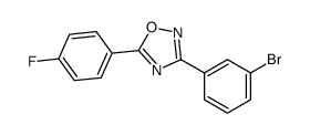 3-(3-bromophenyl)-5-(4-fluorophenyl)-1,2,4-oxadiazole结构式