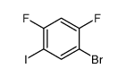 2,4-二氟-5-溴碘苯结构式