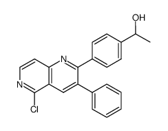 1-[4-(5-chloro-3-phenyl-1,6-naphthyridin-2-yl)phenyl]ethanol结构式