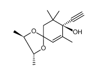 (2R,3R,8S)-8-ethynyl-2,3,7,9,9-pentamethyl-1,4-dioxaspiro[4.5]dec-6-en-8-ol结构式