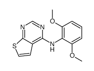 N-(2,6-dimethoxyphenyl)thieno[2,3-d]pyrimidin-4-amine结构式