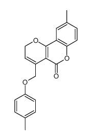 4-(4'-cresoxymethyl)pyrano[3,2-c][1]benzopyran-5(2H)-one结构式