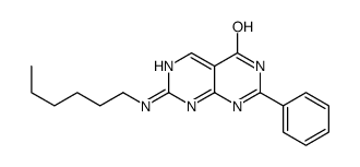 2-(hexylamino)-7-phenyl-8H-pyrimido[4,5-d]pyrimidin-5-one结构式