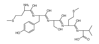 (2S)-2-[[(2S)-2-[[(2S)-2-[[(2S)-2-[[(2S)-2-amino-4-methylsulfanylbutanoyl]amino]-3-(4-hydroxyphenyl)propanoyl]amino]-3-hydroxypropanoyl]amino]-4-methylsulfanylbutanoyl]amino]-3-methylbutanoic acid结构式