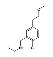 N-[[2-chloro-5-(2-methoxyethyl)phenyl]methyl]ethanamine Structure