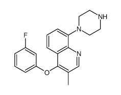4-(3-fluorophenoxy)-3-methyl-8-piperazin-1-ylquinoline Structure