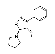 4-ethyl-3-phenyl-5-pyrrolidin-1-yl-4,5-dihydro-isoxazole结构式