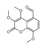 3,4,8-trimethoxy-2-oxochromene-5-carbaldehyde结构式