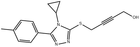 4-{[4-cyclopropyl-5-(4-methylphenyl)-4H-1,2,4-triazol-3-yl]thio}-2-butyn-1-ol picture