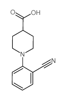 1-(2-氰基苯基)哌啶-4-甲酸结构式