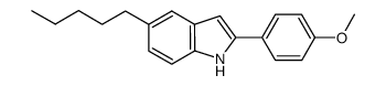 5-pentyl-2-(4-methoxyphenyl)-1H-indole Structure