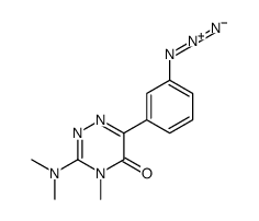 6-(3-azidophenyl)-3-(dimethylamino)-4-methyl-1,2,4-triazin-5-one结构式