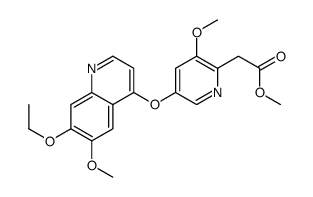 methyl 2-[5-(7-ethoxy-6-methoxyquinolin-4-yl)oxy-3-methoxypyridin-2-yl]acetate结构式