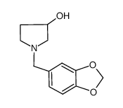 1-(benzo[d][1,3]dioxol-5-ylmethyl)pyrrolidin-3-ol结构式