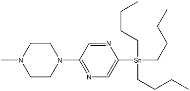 2-(4-methylpiperazin-1-yl)-5-(tributylstannyl)pyrazine Structure