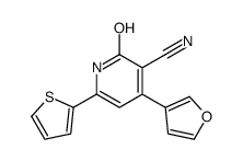 4-(FURAN-3-YL)-2-OXO-6-(THIOPHEN-2-YL)-1,2-DIHYDROPYRIDINE-3-CARBONITRILE structure