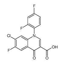 7-chloro-1-(2,4-difluorophenyl)-6-fluoro-1,4-dihydro-4-oxo-quinoline-3-carboxylic acid Structure