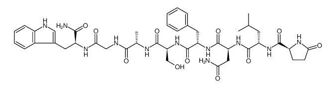 Adipokinetic Hormone II (Locusta migratoria)结构式