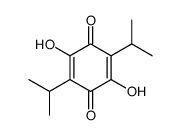 2,5-dihydroxy-3,6-di(propan-2-yl)cyclohexa-2,5-diene-1,4-dione结构式