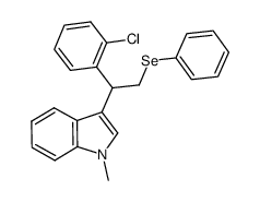 1-methyl-3-(1-(2-chlorophenyl)-2-phenylselenoethyl)-1H-indole Structure