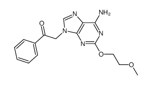 2-(6-amino-2-(2-methoxyethoxy)purin-9-yl)-1-phenylethanone结构式