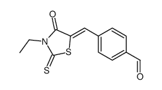 4-[(3-ETHYL-4-OXO-2-THIOXO-1,3-THIAZOLIDIN-5-YLIDENE)METHYL]BENZALDEHYDE structure