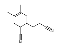 6-(2-cyanoethyl)-3,4-dimethylcyclohex-3-ene-1-carbonitrile结构式