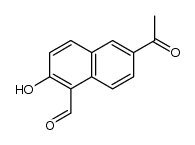 acetyl-6 formyl-1 hydroxy-2 naphtalene Structure