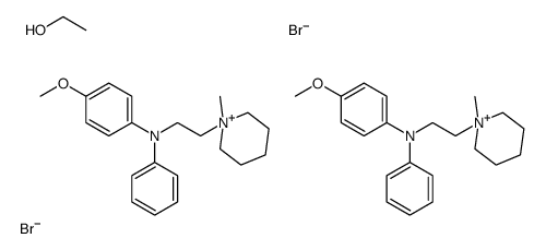 ethanol,4-methoxy-N-[2-(1-methylpiperidin-1-ium-1-yl)ethyl]-N-phenylaniline,dibromide Structure