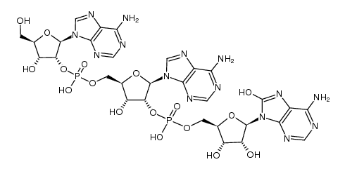 adenylyl-(2'-5')-adenylyl-(2'-5')-8-hydroxyadenosine结构式