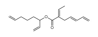 (2E,4E)-octa-1,7-dien-3-yl 2-ethylidenehepta-4,6-dienoate结构式