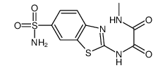 N-methyl-N'-(6-sulfamoyl-1,3-benzothiazol-2-yl)oxamide结构式