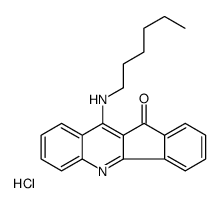 10-(hexylamino)indeno[1,2-b]quinolin-11-one,hydrochloride Structure
