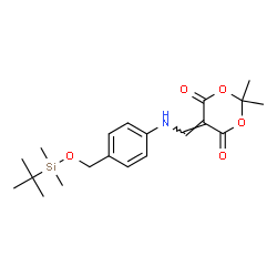 1,3-Dioxane-4,6-dione, 5-[[[4-[[[(1,1-dimethylethyl)dimethylsilyl]oxy]Methyl]phenyl]amino]Methylene]-2,2-dimethyl- structure