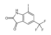 7-iodo-5-(trifluoromethyl)-1H-indole-2,3-dione结构式