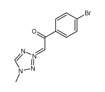 2-(4-bromophenyl)-1-(1-methyl-1H-tetrazol-3-ium-3-yl)-2-oxoethan-1-ide结构式