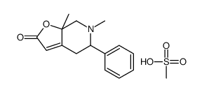 6,7a-dimethyl-5-phenyl-5,7-dihydro-4H-furo[2,3-c]pyridin-2-one,methanesulfonic acid结构式