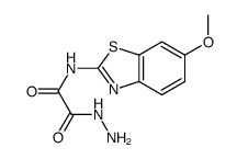 ACETIC ACID, ((6-METHOXY-2-BENZOTHIAZOLYL)AMINO)OXO-, HYDRAZIDE structure