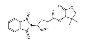 D-pantolactone ester of trans-(1S,4S)-4-phthalimidocyclopent-2-ene-1-carboxylic acid结构式