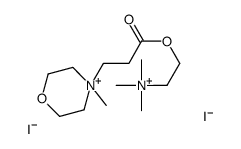 trimethyl-[2-[3-(4-methylmorpholin-4-ium-4-yl)propanoyloxy]ethyl]azanium,diiodide结构式