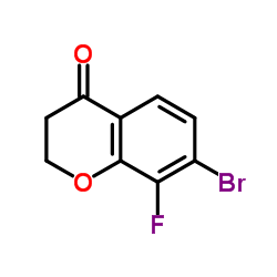 7-Bromo-8-fluorochroman-4-one Structure